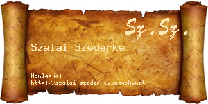 Szalai Szederke névjegykártya
